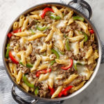 Philly Cheese Steak Pasta : Creamy, Cheesy One-Pot Twist on a Classic