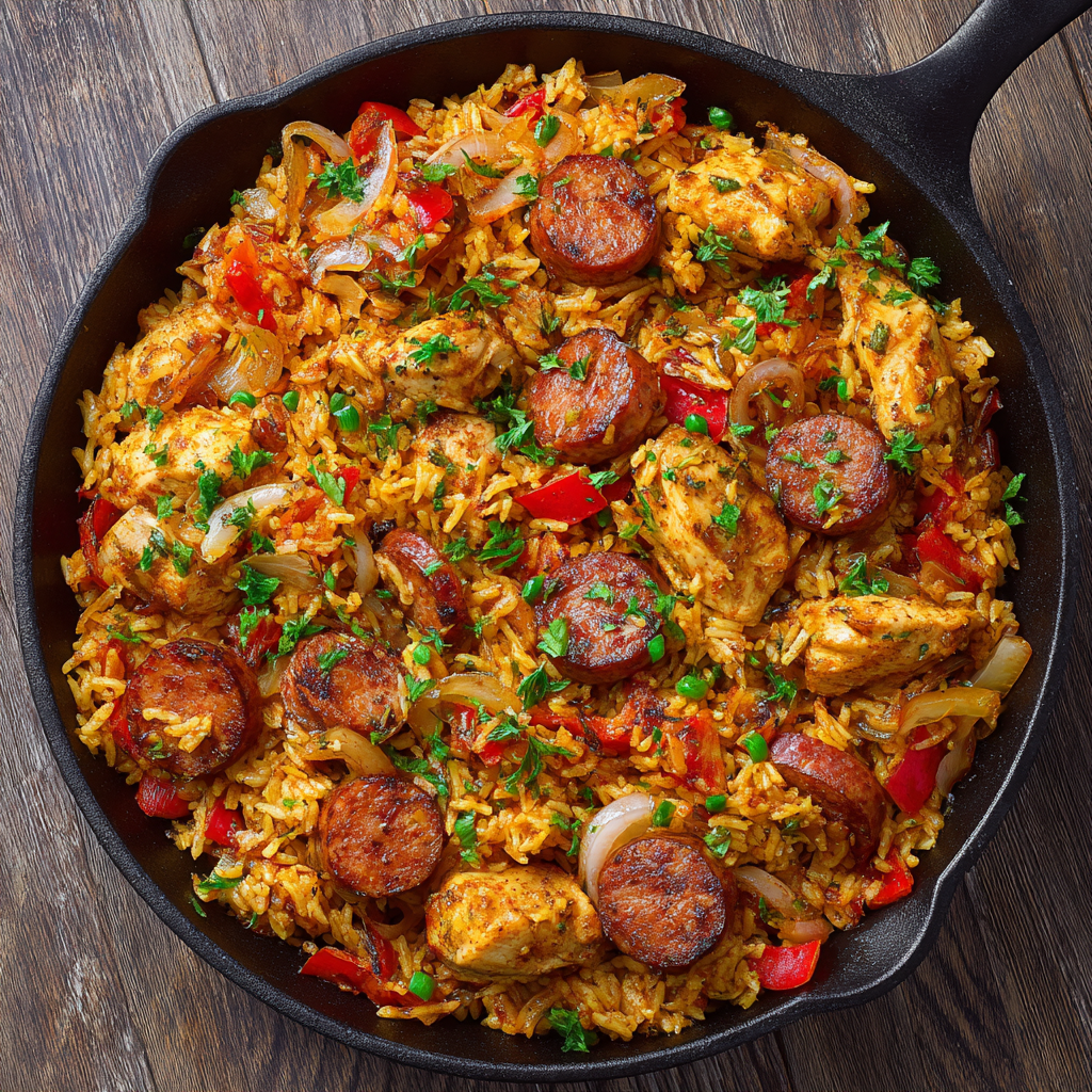 One-Pan Cajun Chicken Sausage & Rice : Bold, Easy, and Ready in 40 Minutes