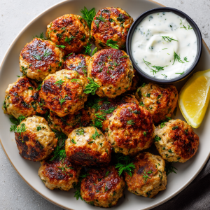 Greek Chicken Meatballs : Juicy, Herby & Perfect for Meal Prep or Pita Wraps