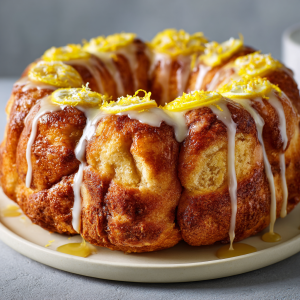 Glazed Lemon Monkey Bread : A Bright & Buttery Easter Brunch Showstopper
