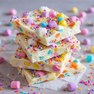Super Easy Easter Marshmallow Bark : 4 Ingredient No-Bake Spring Treat