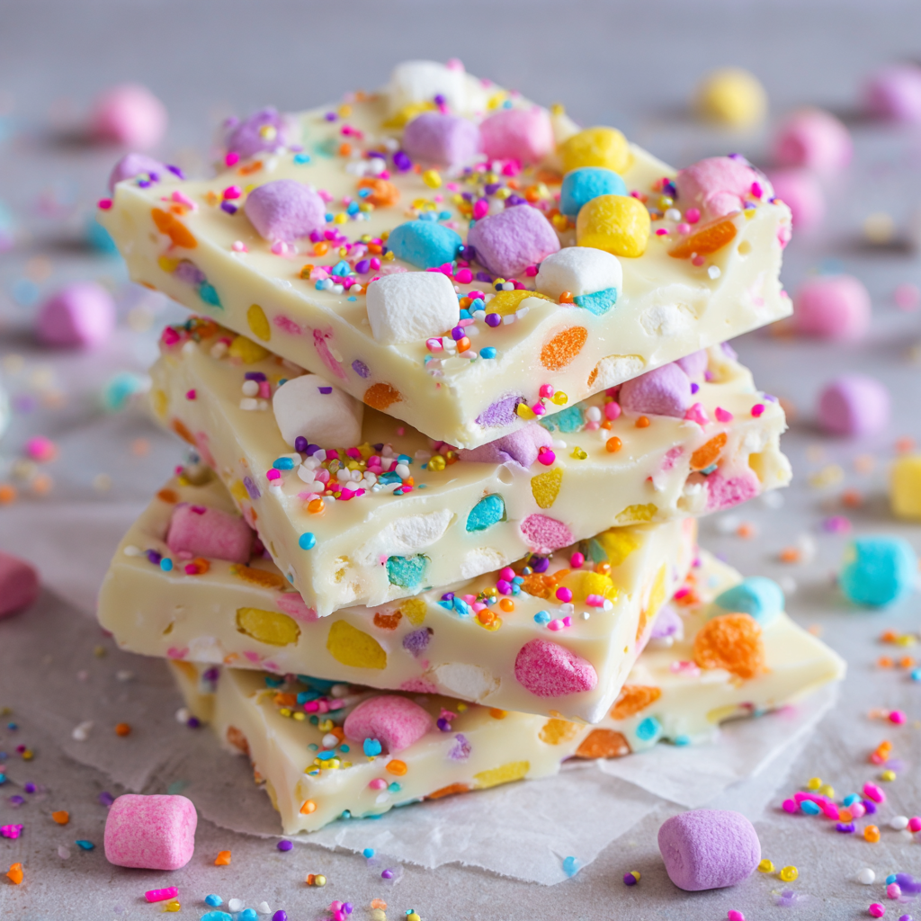Super Easy Easter Marshmallow Bark : 4 Ingredient No-Bake Spring Treat