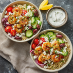 Mediterranean Shrimp Grain Bowls : Fresh, Zesty & Protein-Packed