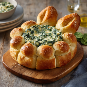 Bunny-Shaped Spinach Dip Bread Bowl (Pull-Apart Party Centerpiece)