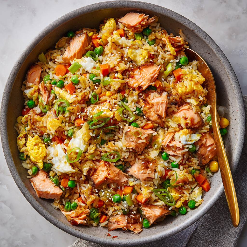 Salmon Fried Rice : Fast, Flavorful, and Weeknight-Ready