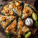 Shrimp & Spinach Quesadillas : Golden, Cheesy & Packed with Flavor