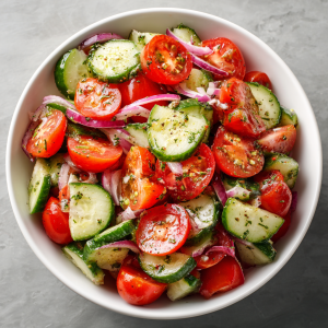 Refreshing Cucumber Tomato Salad : Crisp, Juicy & Ready in 10 Minutes