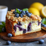 Lemon Blueberry Cream Cheese Coffee Cake : A Bright and Buttery Brunch Star