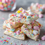 Super Easy Easter Marshmallow Bark : 4 Ingredient No-Bake Spring Treat