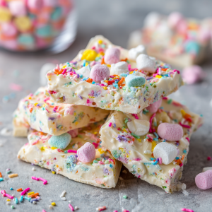 Super Easy Easter Marshmallow Bark : 4 Ingredient No-Bake Spring Treat