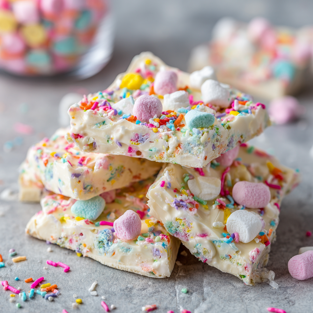 Super Easy Easter Marshmallow Bark : 4 Ingredient No-Bake Spring Treat