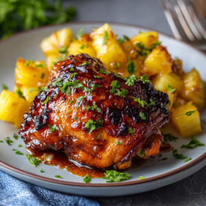 Air Fryer Honey Dijon Pineapple Chicken Thighs : Juicy, Sweet & Savory Dinner
