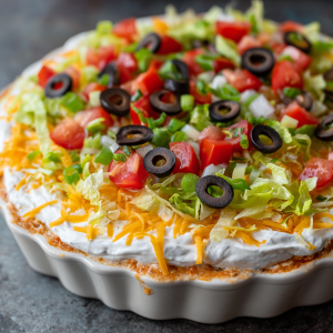 Easy Taco Dip with Sour Cream (Creamy, Cheesy Party Favorite)