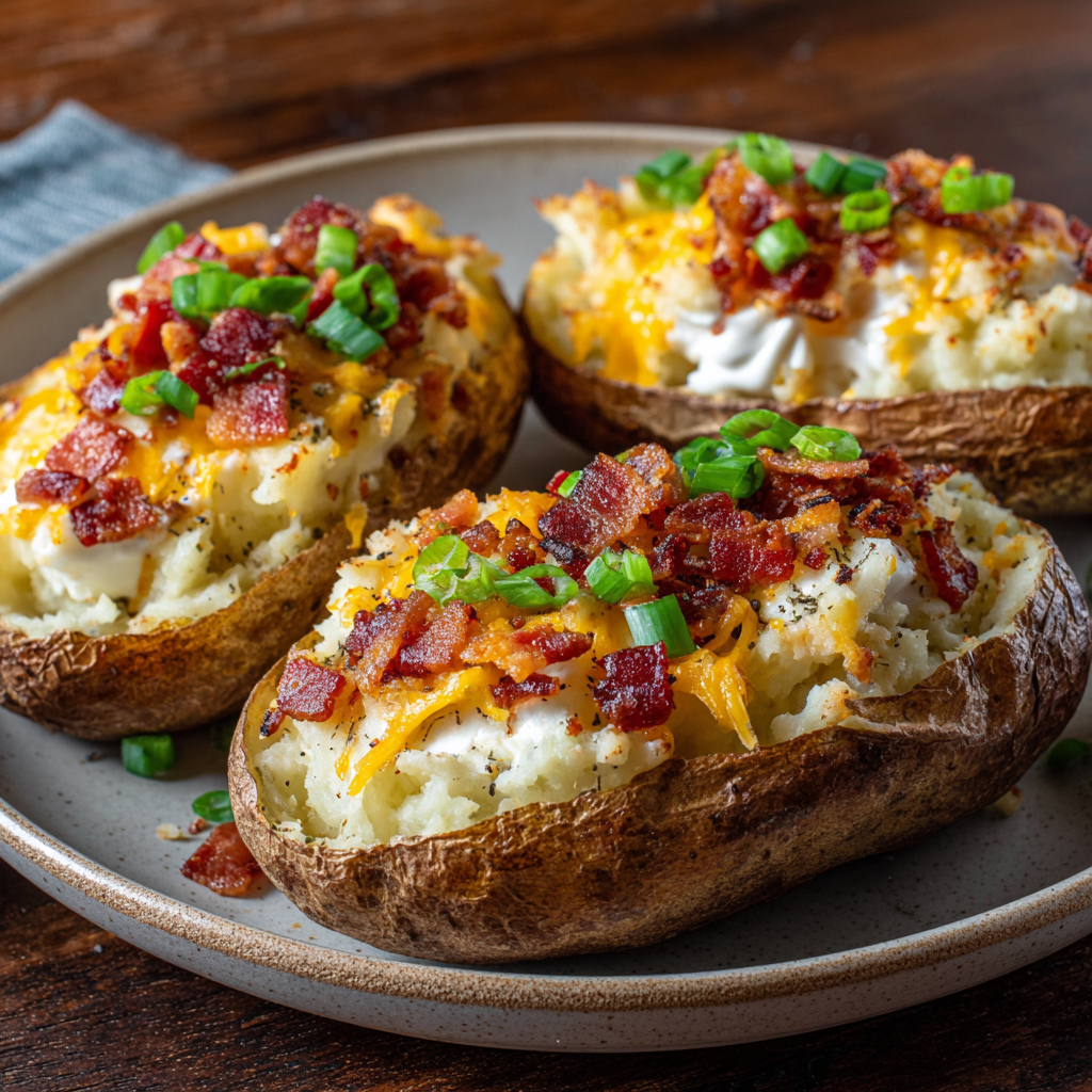 Twice Baked Potato Recipe – Loaded & Cheesy Easter Side Dish