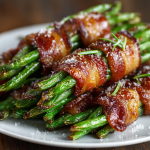 Brown Sugar Bacon Wrapped Green Bean Bundles (Easy Easter Side Dish)