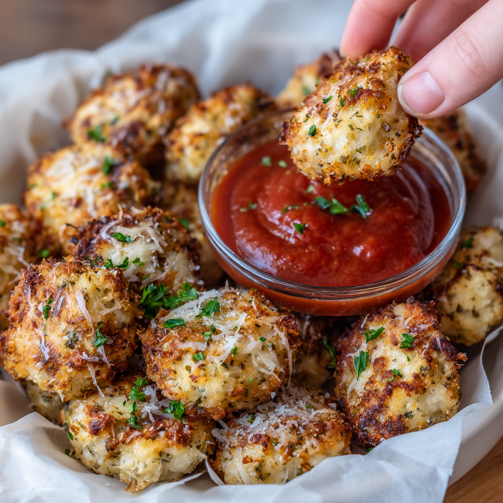 Air Fryer Chicken Parmesan Bites (High-Protein, Low Carb)